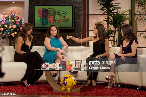 Isabel Lascurain, Consuelo Duval, Luz Maria Zetina and Gloria Calzada during the 4to anniversary of the program Netas Divinas in Mexico City, Mexico,...