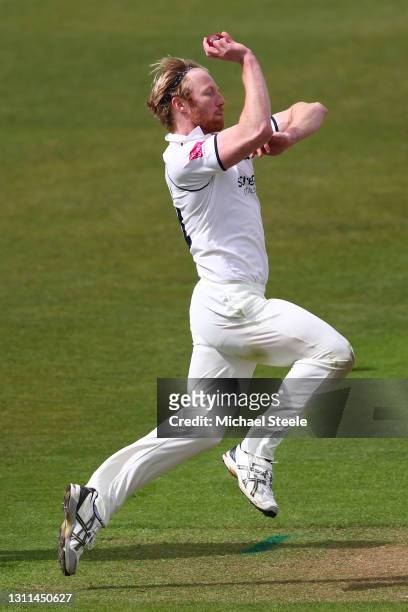 Liam Norwell of Warwickshire during day one of the Group One LV Insurance County Championship match between Warwickshire and Derbyshire at Edgbaston...