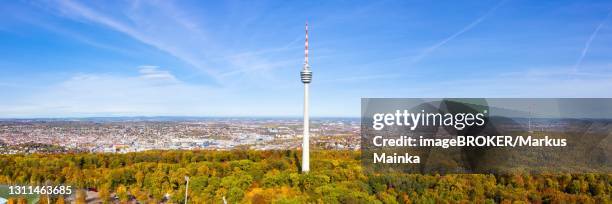 television tower stuttgart skyline aerial view city architecture panorama in stuttgart, germany - stuttgart skyline stock pictures, royalty-free photos & images