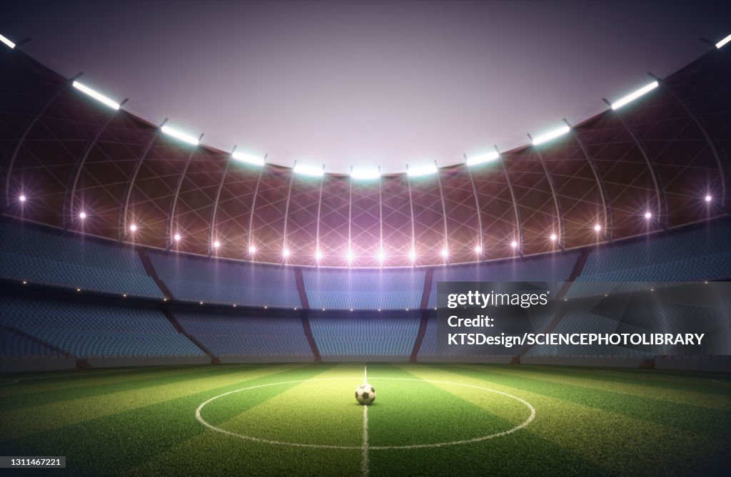 Football stadium, illustration