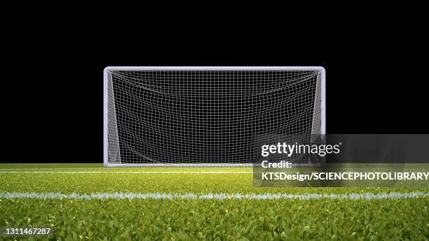 football goal, illustration - football net stock illustrations