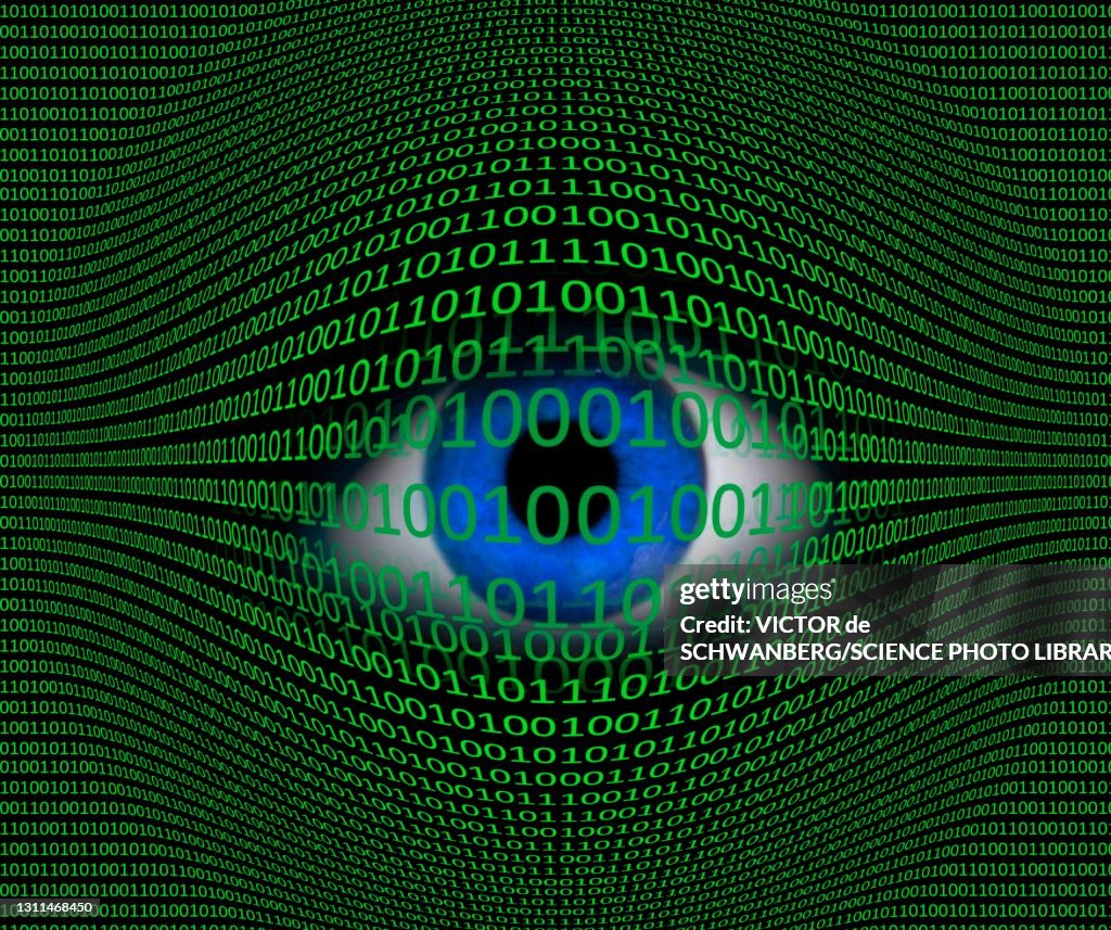 Eye And Binary Code Composite Image High-Res Vector Graphic - Getty Images