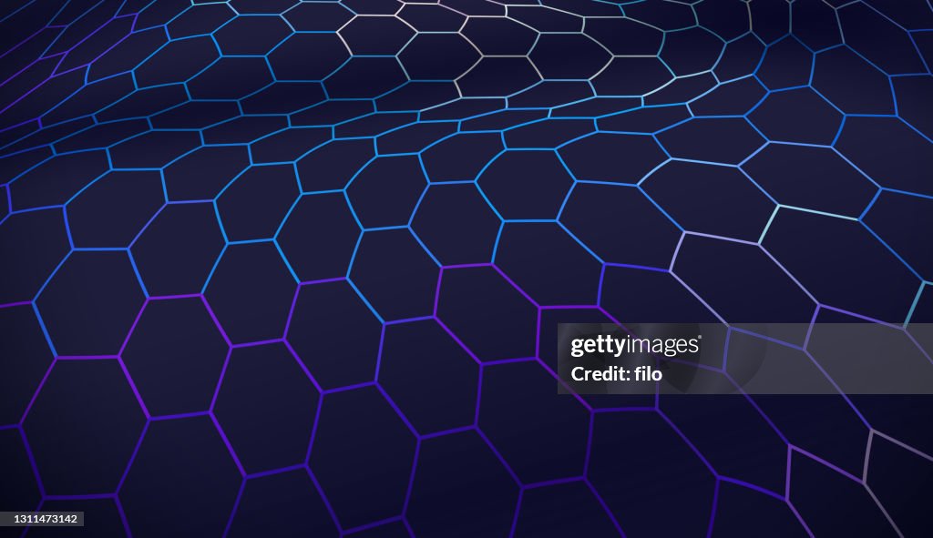 Sechseck Wellen Hintergrund