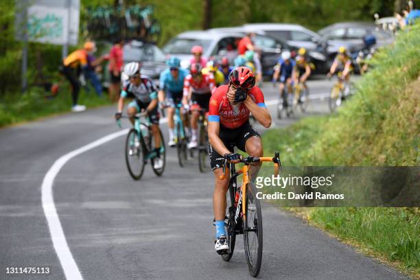 Mikel Landa Meana of Spain and Team Bahrain Victorious during the 60th Itzulia-Vuelta Ciclista Pais Vasco 2021, Stage 4 a 189,2km stage from...