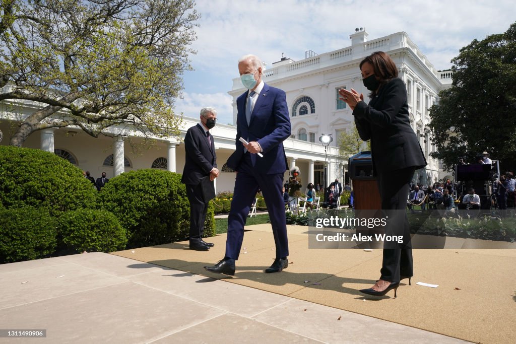 President Biden Delivers Remarks On Gun Violence Prevention From White House Rose Garden