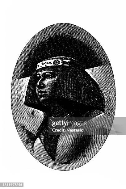 nefertiti head - queens head stock illustrations