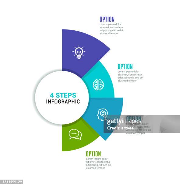 ilustraciones, imágenes clip art, dibujos animados e iconos de stock de elemento infográfico - número 4