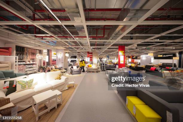 Interior view of IKEA store during the opening day of the first store of the Swedish home furnishing brand IKEA in Mexico City at Encuentro Oceania...