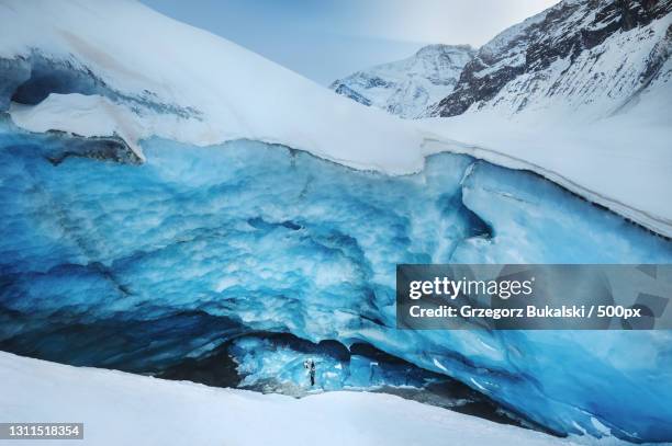 scenic view of frozen landscape,zinal,ayer,switzerland - glacier stock pictures, royalty-free photos & images