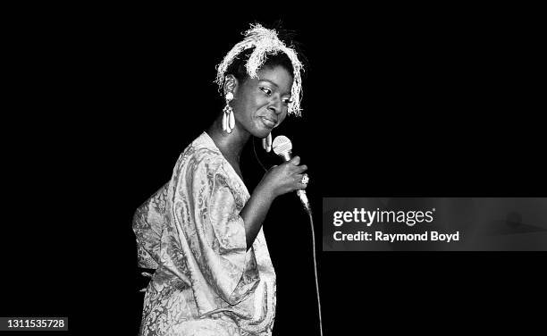 Comedienne Phyllis Stickney performs at the Regal Theater in Chicago, Illinois in October 1991.