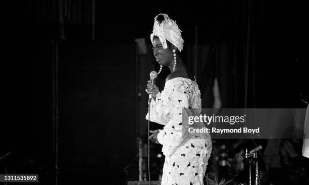 Comedienne Phyllis Stickney performs at the Regal Theater in Chicago, Illinois in October 1991.