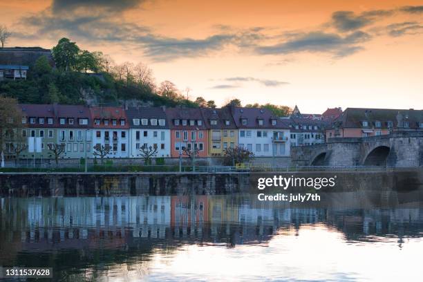 river main in würzburg, germany - würzburg stock-fotos und bilder