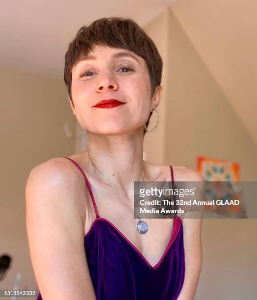 In this image released on April 8, Dominique Provost-Chalkley attends The 32nd Annual GLAAD Media Awards broadcast on April 08, 2021.