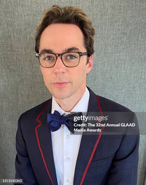 In this image released on April 8, Jim Parsons attends The 32nd Annual GLAAD Media Awards broadcast on April 08, 2021.