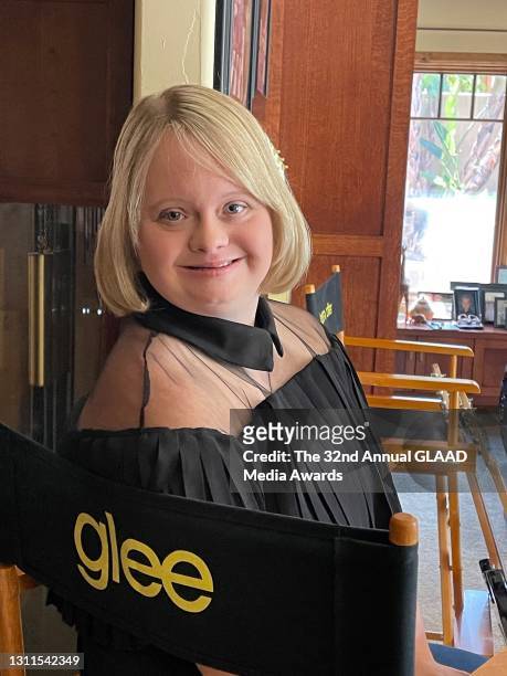 In this image released on April 8, Lauren Potter attends The 32nd Annual GLAAD Media Awards broadcast on April 08, 2021.