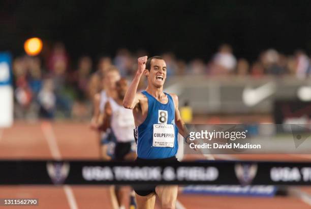 Alan Culpepper of the USA wins the Men's 5000 meters race of the 2002 USA Track and Field Outdoor Championships on June 22, 2002 at Stanford...
