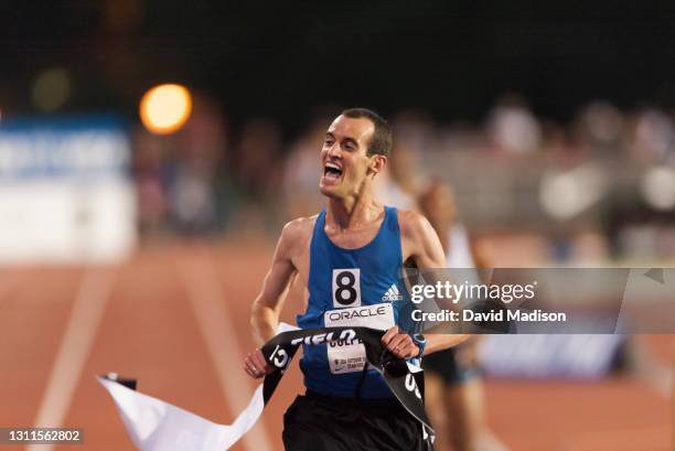 Alan Culpepper of the USA wins the Men's 5000 meters race of the 2002 USA Track and Field Outdoor Championships on June 22, 2002 at Stanford...