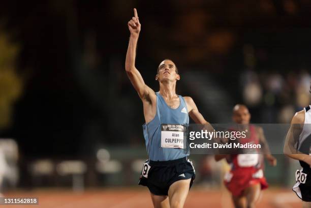 Alan Culpepper of the USA wins in the Men's 10000 meter event of the 2003 USA Track and Field Outdoor Championships on June 19, 2003 at Stanford...