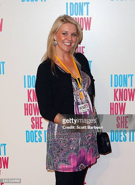 Lauren Newton arrives at the Melbourne premiere of "I Don't Know How She Does It" on November 2, 2011 in Melbourne, Australia.