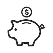 piggy bank icon vector design illustration