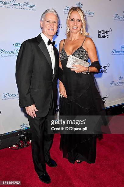 Dr. Jon Turk and Carolyn Gusoff Turk attend the 2011 Princess Grace Awards Gala at Cipriani 42nd Street on November 1, 2011 in New York City.