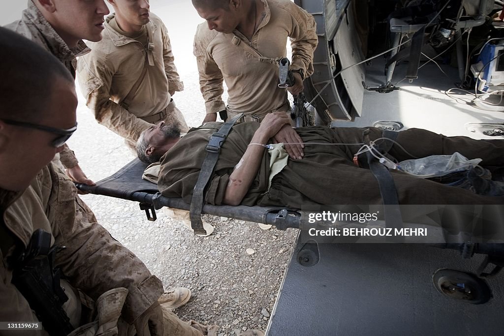 Afghan civilian Duma Gull, who was shot