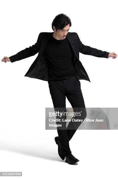 studio shot of fashionable mid adult man - guy with attitude mid shot stock pictures, royalty-free photos & images