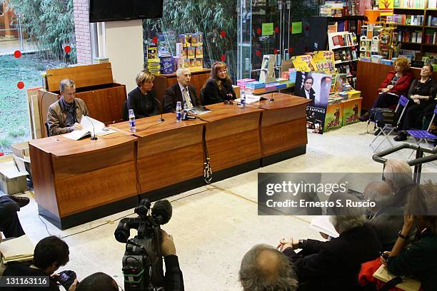 Vito Zagarrio, Anna Maria Camerini, Ernesto Nicosia and Antonella Lualdi speak at the the Mario Camerini Book Presentation during the 6th...