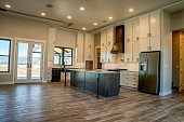 The Kitchen Interior Of A Newly Constructed Single Family Open Concept Home