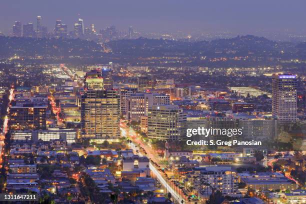 glendale skyline - california - glendale california fotografías e imágenes de stock