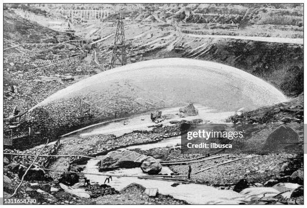 antique black and white photograph: klondike gold rush - klondike gold rush national historic park stock illustrations