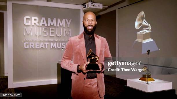 In this screenshot released on April 9, host Common speaks during A Grammy Salute To The Sounds of Change.