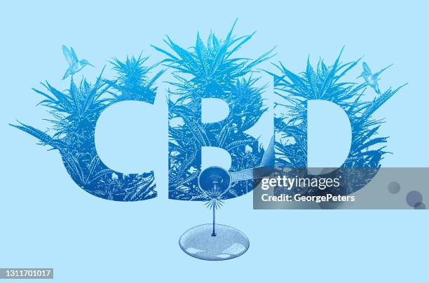 ilustrações de stock, clip art, desenhos animados e ícones de cbd oil with cannabis leaves - marijuana leaf text symbol