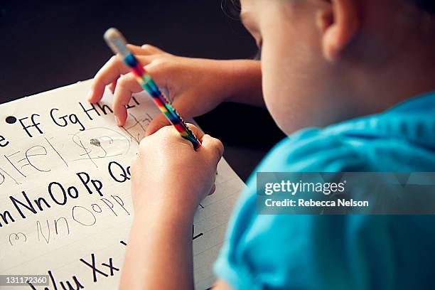Child Copy Letters 1,006 Left Hand Holding Paper Stock Photos, High-Res Pictures, and ...