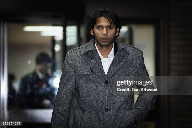 Former Pakistan cricketer Mohammad Asif leaves Southwark Crown Court on November 2, 2011 in London, England. Sentencing has been adjourned until...