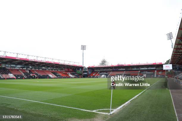 General view inside the stadium prior to the Sky Bet Championship match between AFC Bournemouth and Coventry City at Vitality Stadium on April 10,...