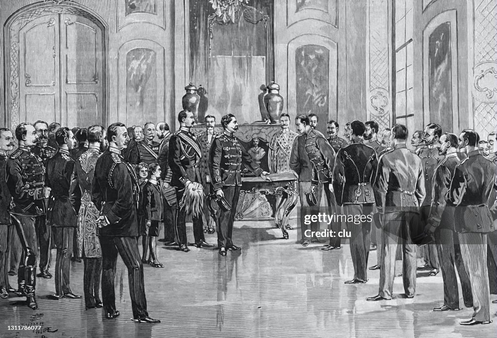 Réception des coureurs d’endurance autrichiens par Kaiser Wilhelm II, Berlin