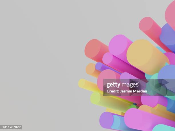 3d abstract colourful objects - bosnian rainbows stockfoto's en -beelden