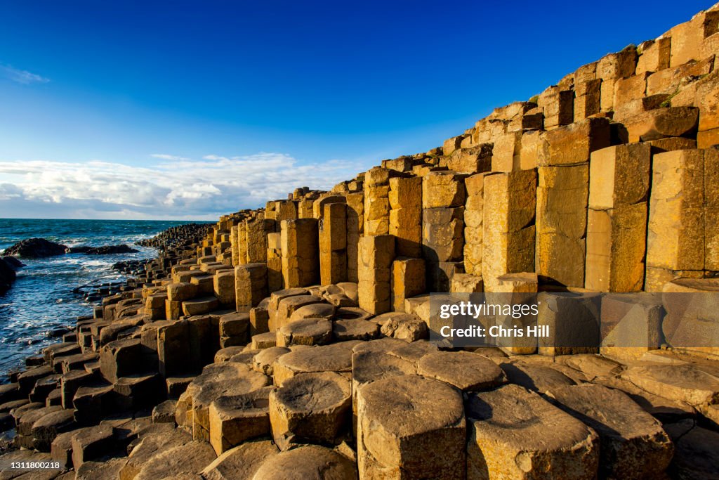 The UNESCO World Heritage Site Giant's Causeway in County Antrim Northern Ireland