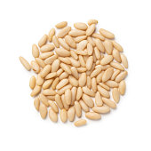 Pine Nuts – Heap of Pine Kernels, Unshelled Snack – Top View