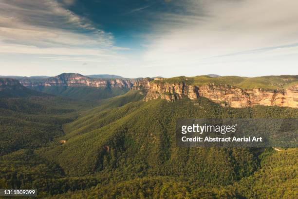 idyllic view looking across blue mountains, sydney, new south wales, australia - blue mountains stock pictures, royalty-free photos & images