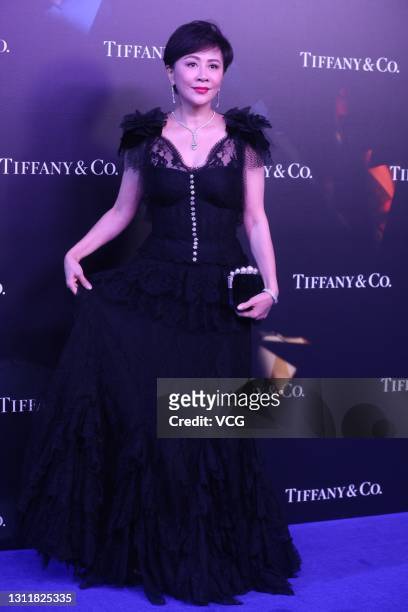 Actress Carina Lau attends Tiffany & Co. Commercial event on April 10, 2021 in Shanghai, China.