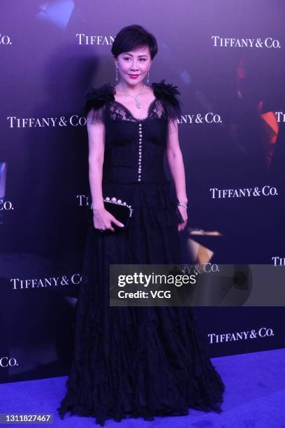 Actress Carina Lau attends Tiffany & Co. Commercial event on April 10, 2021 in Shanghai, China.