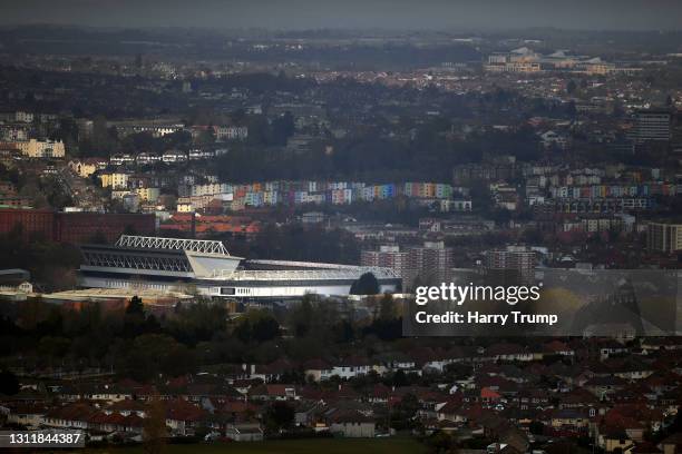 General view of the outside of the stadium ahead of the Sky Bet Championship match between Bristol City and Nottingham Forest at Ashton Gate on April...