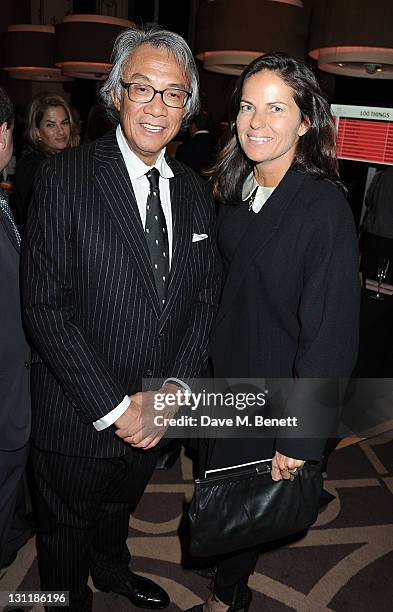 Sir David Tang and Lady Lucy Tang attend "100 Things", a silent auction in aid of the Legacy List hosted by London Mayor Boris Johnson at 50 St James...