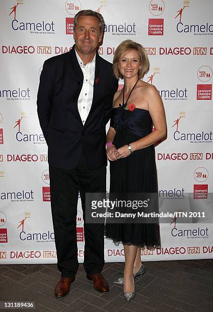 Mark Austin and Julie Etchingham attends Newsroom's Got Talent, a charity event sponsored by Camelot, which raised money for Leonard Cheshire...
