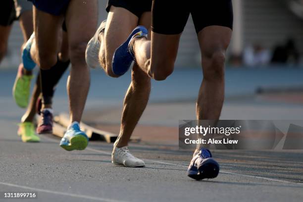 athlete marathon - athlete's foot stock pictures, royalty-free photos & images