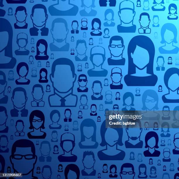 abstract blue background - people pattern - man light blue background stock illustrations