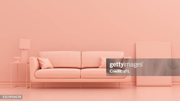 三維渲染的沙發 - wohnzimmer couch stock-fotos und bilder