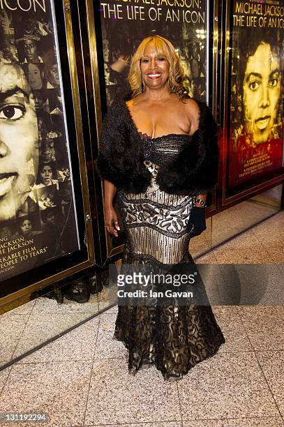 Brenda Holloway attends the world premiere of 'Michael Jackson: The Life Of An Icon' at The Empire Cinema on November 2, 2011 in London, England.